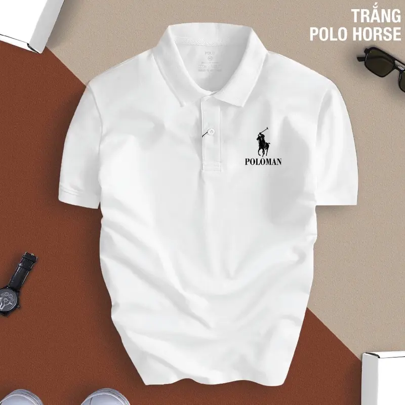 Áo Polo Nam Nữ in POLOHORSE,Chất vải CVC cá sấu Trẻ Trung,Thanh lịch 2