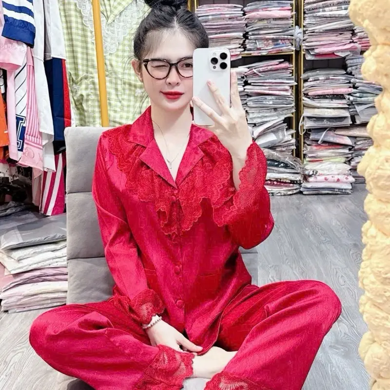 Đồ bộ phối ren nút bọc free size