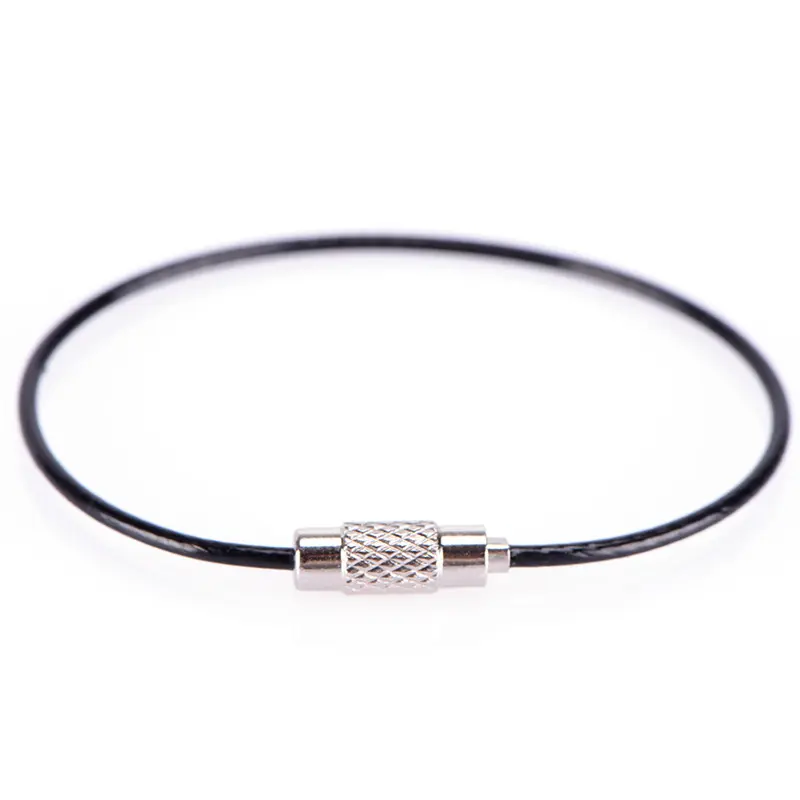 Móc Khóa Dây Thép Không Gỉ, 5 Cái, Dây Cáp, Vòng Chìa Khóa, Dây Chuyền Ngoài Trời, Đi Bộ Đường Dài, Thời Trang 6