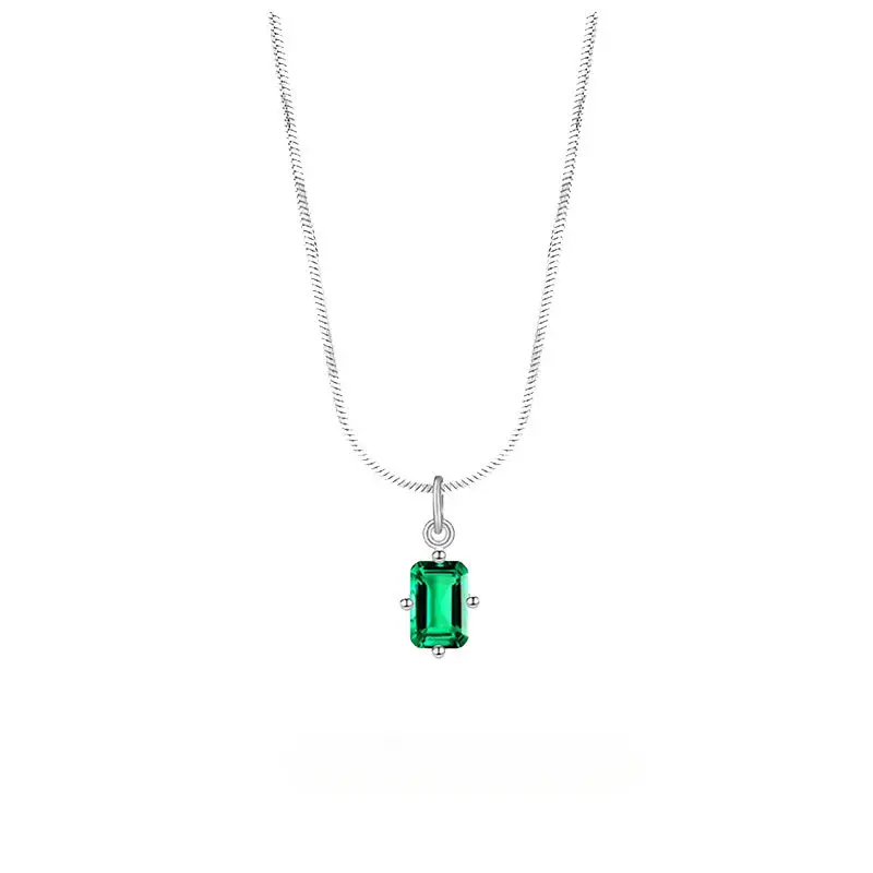 Titanium steel necklace a bescarite necklace snake chain light luxury female rhinestone clavicle chain