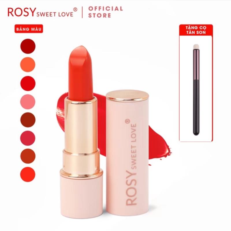  { TẶNG CỌ TÁN SON  -deal livetream}  Son thỏi  Rosy sweey love dưỡng mềm mịn môi  không chì  mềm mịn môi Nữ Cosmetic Son Môi Trang Điểm Mỹ Phẩm Women Son Dưỡng 
