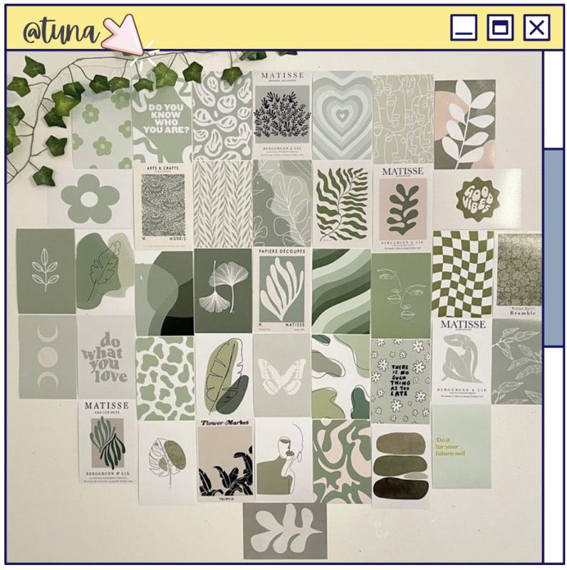  Tranh Decor Phòng Ngủ Tuna Poster Dán Tường Vintage Giấy Dán Bàn Học Đẹp GR1 Cao Su Decal Phòng Khách Đồng 