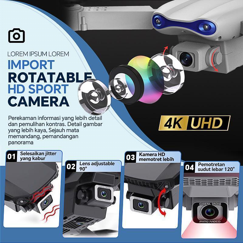 Intelligent drone E99 PRO professional camera for indoor and outdoor 8K 5G aerial photography, dual camera remote, capable of flying 3KM 3