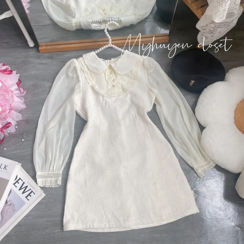 ĐẦM DẠ BỐ VIỀN TAY VOAN DÀI 4