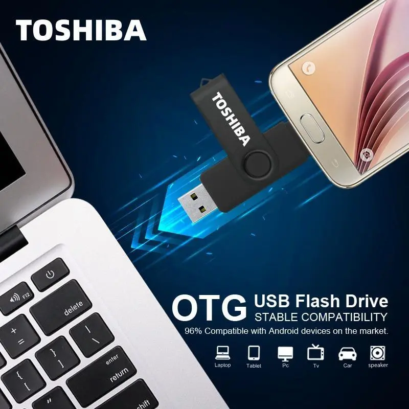 JKS TOSHIBA OTG LARGE CAPACITY FLASH DRIVE 32GB/64GGB/128GB/256GB/512GB/1TB/2TB TRANSMEMORY USB FLASH MEMORY Transmisi 950MB/S Flash Drive Storage Eksternal
