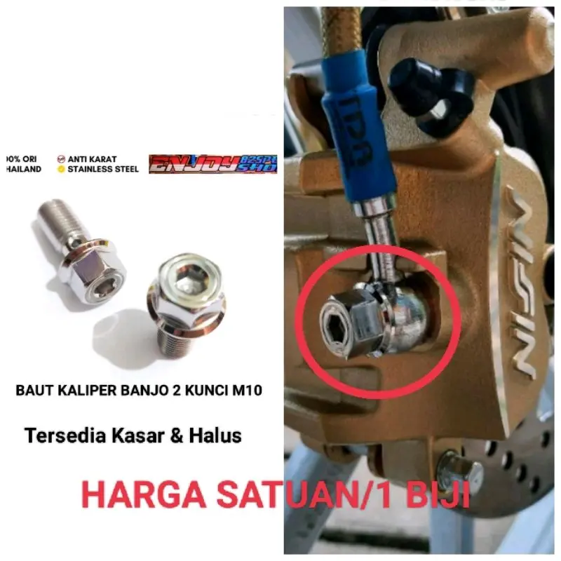 Baut probolt Kaliper banjo / selang ke master rem Model 2 Kunci