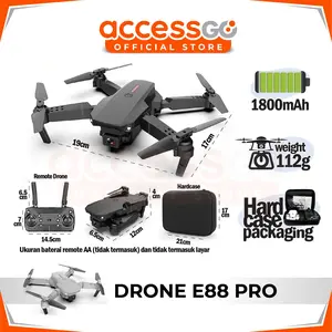Drone E88 pro Foldable Drone Lipat Single Camera Drone Pemula