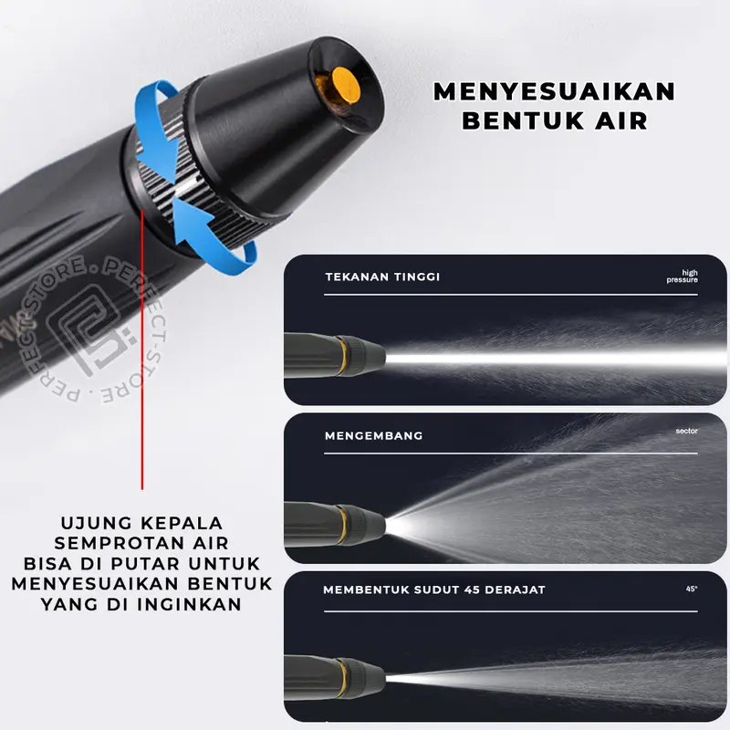 Kepala Sambungan Kran Air Jet Power Cuci Mobil Motor Pembersih Kendaraan Alat Siram Tanaman Kran Selang Air Semprot Lantai Selang Air 5