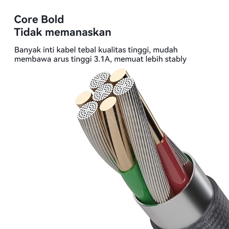 YLV CT36 Kabel Data Berkinerja Tinggi dengan Memuatkan Cepat Tidak Terluka Baterai Sangat Kompatibel untuk Petir Tipe-C Mikro