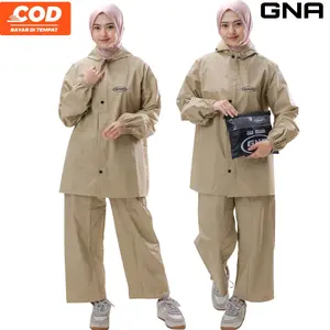 RAIN COAT GNA HITAM BAHAN PARASIT 025 TAHAN AIR ,JAS HUJAN GNA