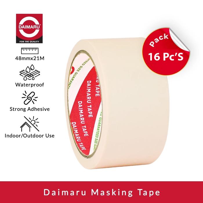 Gambar Daimaru Masking Tape Lakban Kertas 48mm x 21m 2 Inch x 16 Pcs - Solasi Kertas dari MITECH IDN Kota Tangerang Selatan Tokopedia