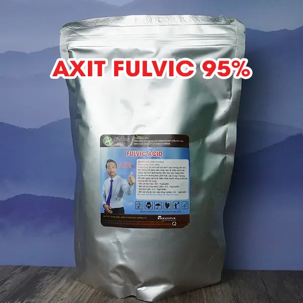 Axit Fulvic 95% (Fulvic Acid) tan trong nước (gói 1kg)