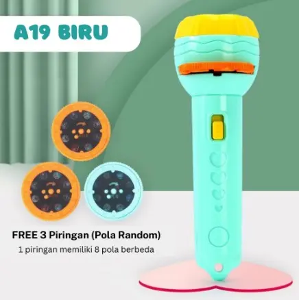 【TS168】【2025 NEW】Senter Proyektor Karakter Hewan Fun Flashlight / Mainan Proyektor Dengan 3 Piringan Gambar Mainan Edukasi Plastik 7