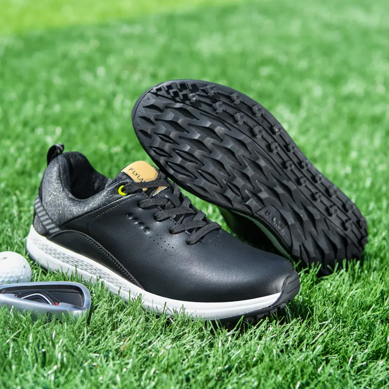 Leather Golf Shoes Men's Classic Fashion Trend Casual Walking Shoes Men's Outdoor Grass Training Jogging Shoes Size 39-47