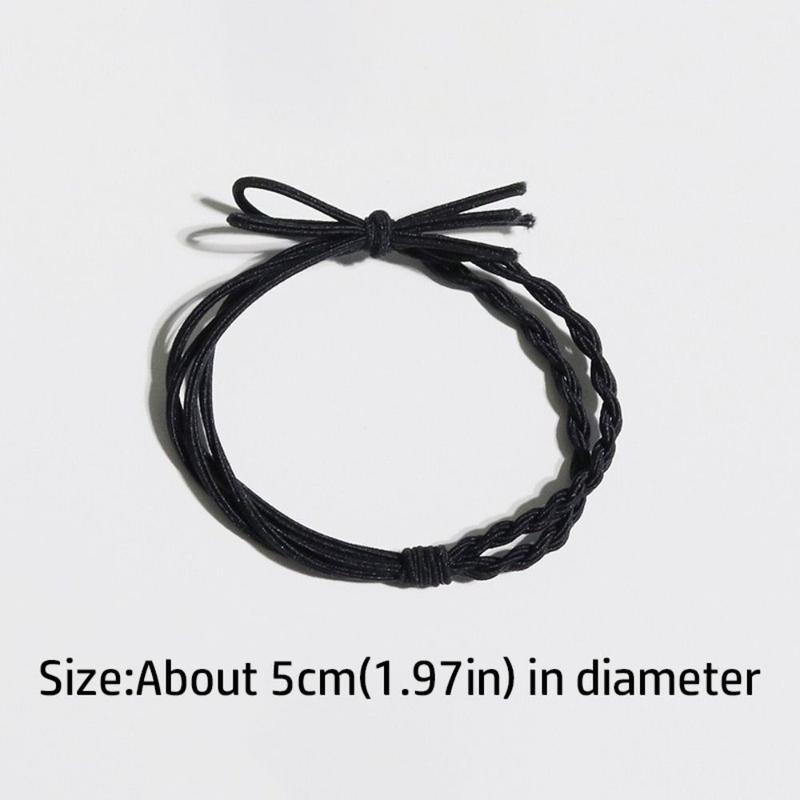 Băng Đô Cài Tóc Dệt Tay Chất Lượng Cao, Có Nơ, Độ Đàn Hồi Cao, Dây Cao Su Co Giãn, Thích Hợp Cho Phụ Nữ 2