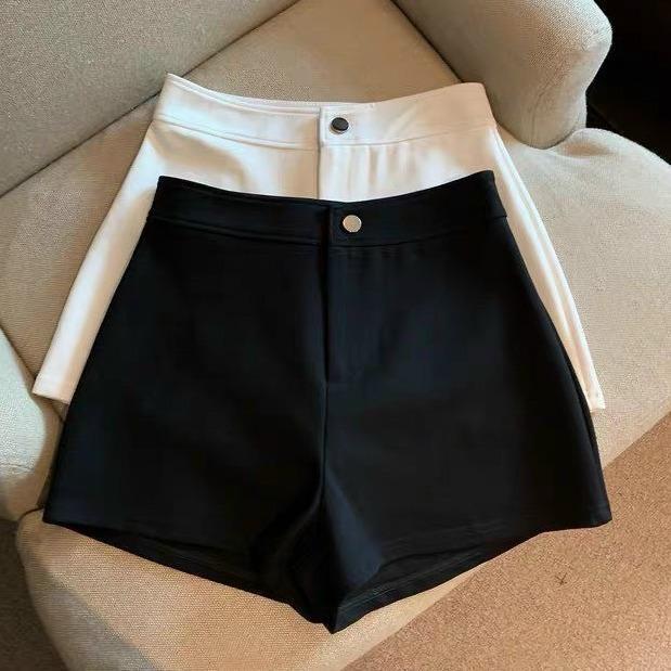 Quần Short Đùi Nữ Cạp Cao Khoá Trước Chất Umi Hàn Dáng Ngắn Có 2 Túi Sau Women Pants