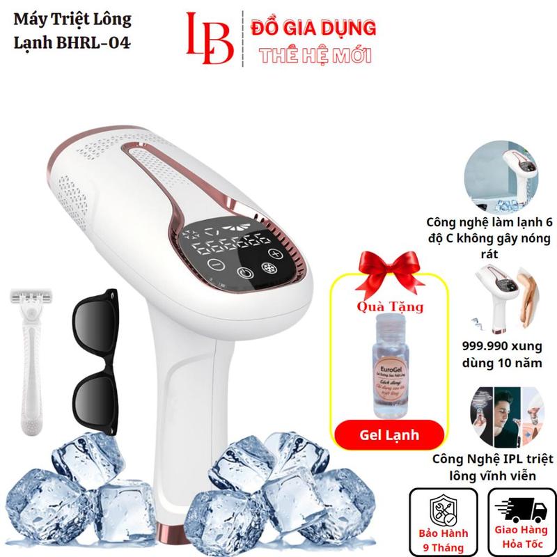  Máy triệt lông lạnh ICE COLLD IPL BHRL-04 Pro 9 cấp độ sở hữu công nghệ triệt lạnh xuống tới 6 độ C Máy triệt lông toàn thân 2024  Đồ Gia Dụng Thế Hệ Mới Dưỡng Da Body Laser Women 