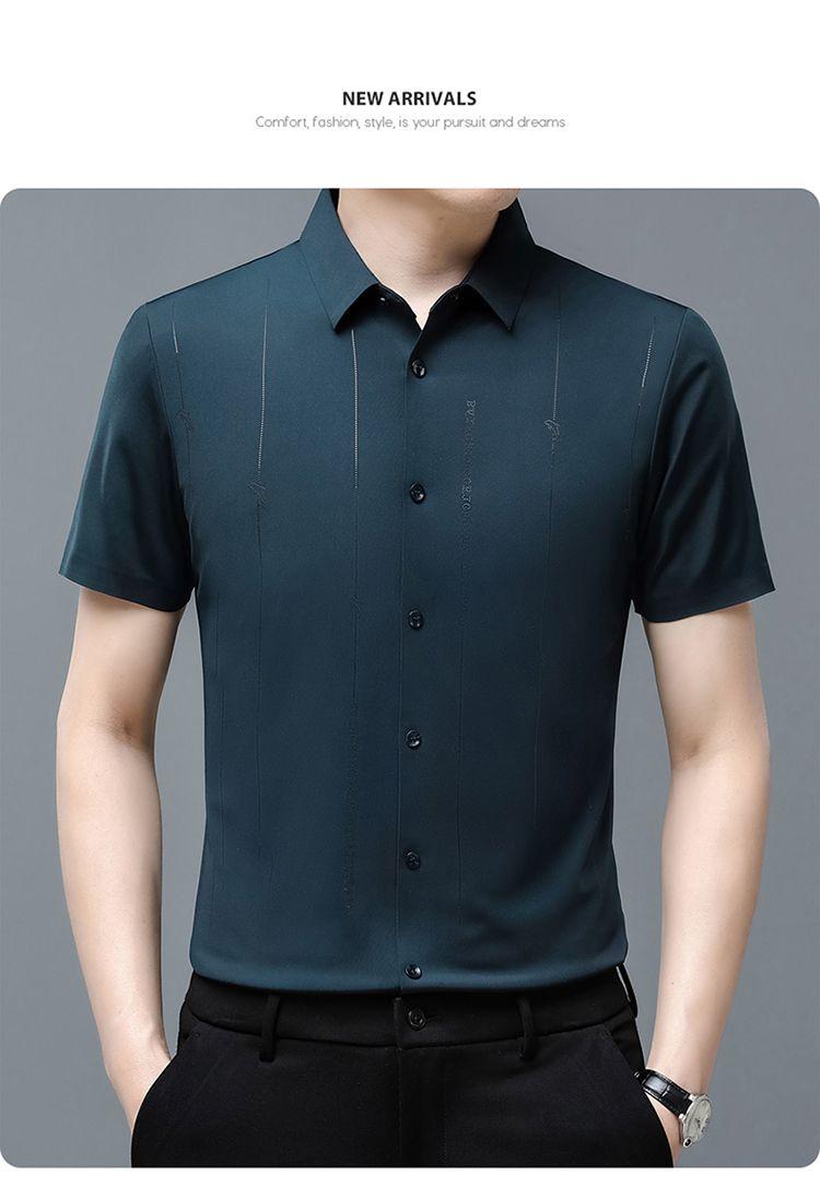 Product Introduction of Áo Sơ Mi Nam Ngắn Tay Fanzi, Chất Liệu Lụa Lạnh Áo Sơ Mi Cao Cấp, Hàng Mới Về, Thích Hợp Mặc Ngoài Trời Và Thường Ngày, Mỏng Và Co Giãn, Cho Nam, Năm 2024 18