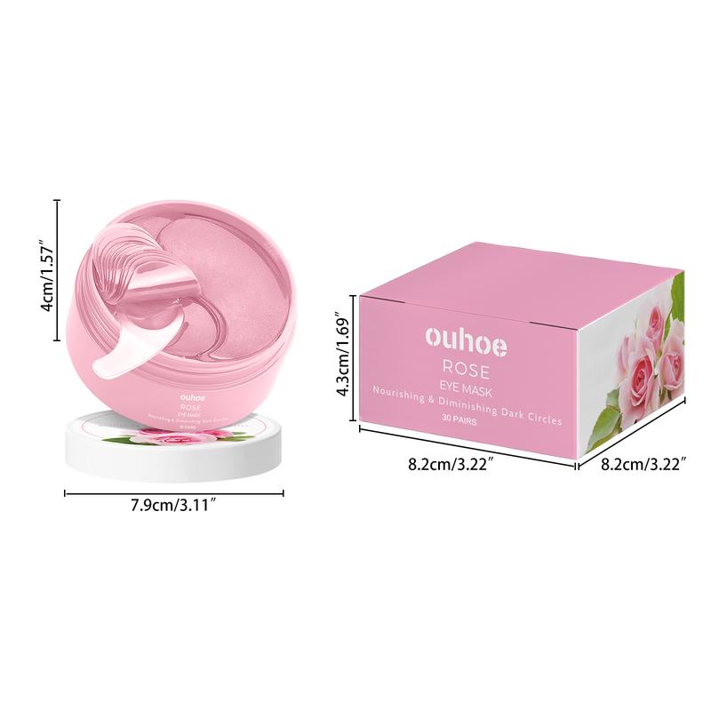 Product Introduction of OUHOE pink rose eye mask fade fine lines bags under the eyes dark circles moisturize firming skin care eye mask 1