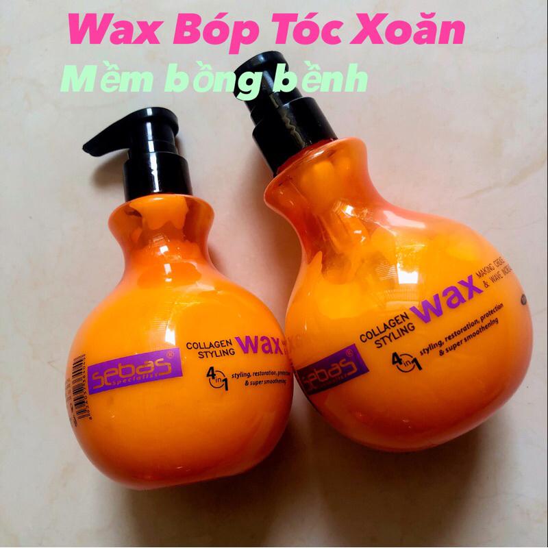 Wax Giữ Nếp Tóc Sebas, Gel Giữ Nếp Tóc Xoăn, Gel Bóp Tóc Tạo Kiểu Uốn Xoăn Sebas  300ml 0