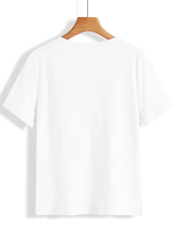 【Plus Size】butterfly & Skull & Sunflower & Mushroom Print Round Neck Tee, Loser Core Outfits Casual Drop Shoulder Half Sleeve T-shirt for Summer, Graphic Tees, Halloween Women's Plus Clothing for Daily Wear, Tops 7