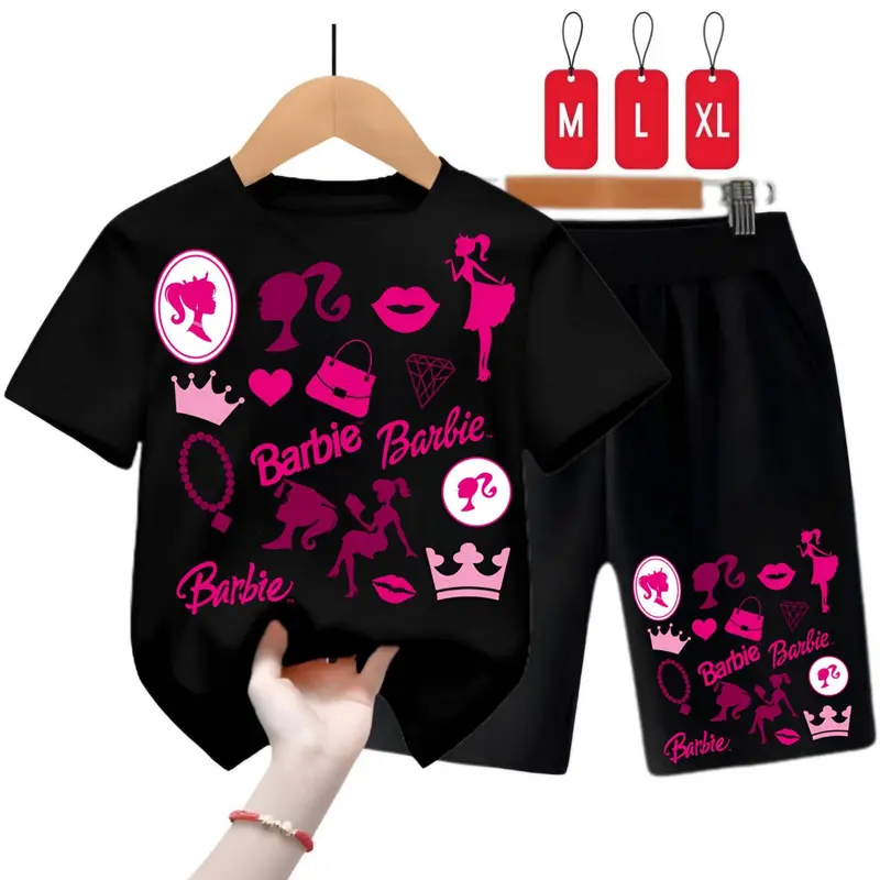 Setelan Kaos Anak  Barbie Barbie 6W Baju Fashion 4