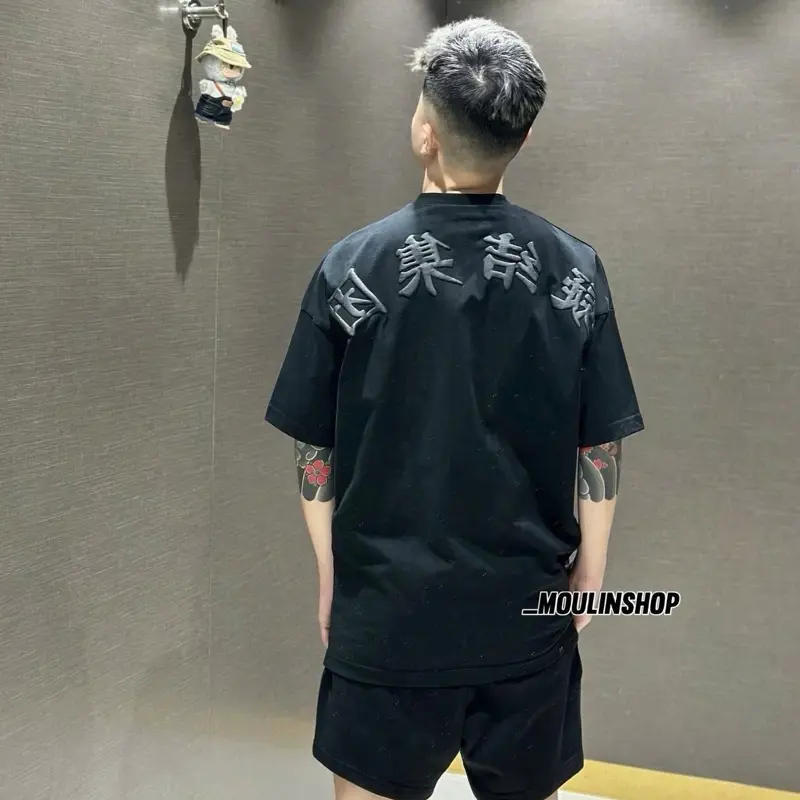 Bộ Quần Áo Nam A Đát Dập Nổi Dập Nổi Chữ Tàu QC Siêu Chất - Bộ Quần Áo Nam Chất Liệu Vải Cotton Cao cấp Co Dãn Bốn Chiều Thấm Hút Mồ Hôi 3