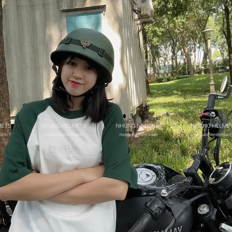 Mũ Bảo Hiểm Xanh Lính , Mũ Lính Xanh Cao Cấp 3
