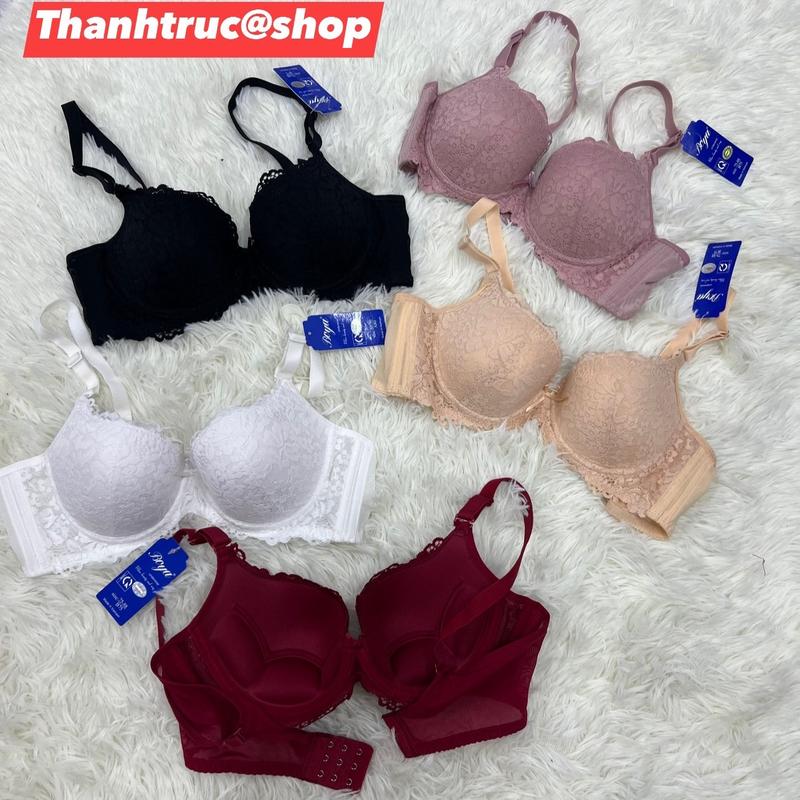 003L Áo lót BOYA REN MỎNG bảng TO 3 móc có gọng nâng vòng 1 - Size B75 34; A80,B80 36; A85,B85 38; B90 40 - Áo ngực nữ Women Bra