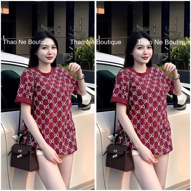 ÁO THUN UNISEX FORM RỘNG IN ChỮ GO DẬP NỔI FULL ÁO MÀU ĐỎ NAM NỮ COTTON