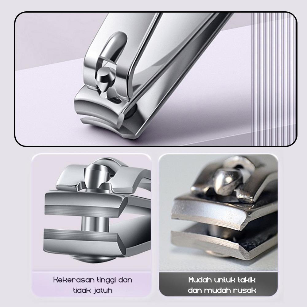 Gunting Kuku Set 4 pcs Premium - Carbon Steel Anti Karat, Gunting Kutikel, Alat Pedikur & Manikur Profesional untuk Perawatan Kaki dan Tangan di Rumah