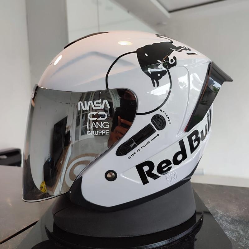 Helm G2 Optimax Motif (Paket Ganteng) Helmet Iridium 1