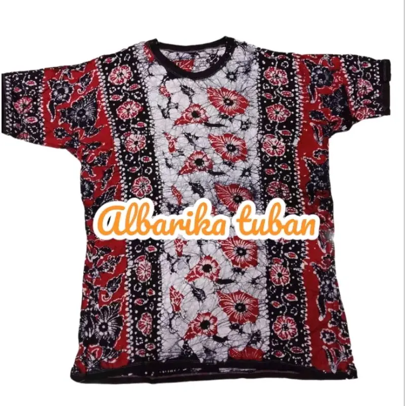 KAOS BATIK TUBAN COWOK LENGAN PENDEK BATIK KHAS TUBAN  TERLARIS KUALITAS TERBAIK BATIK COMBED Dewasa Nyaman Tebal Unik