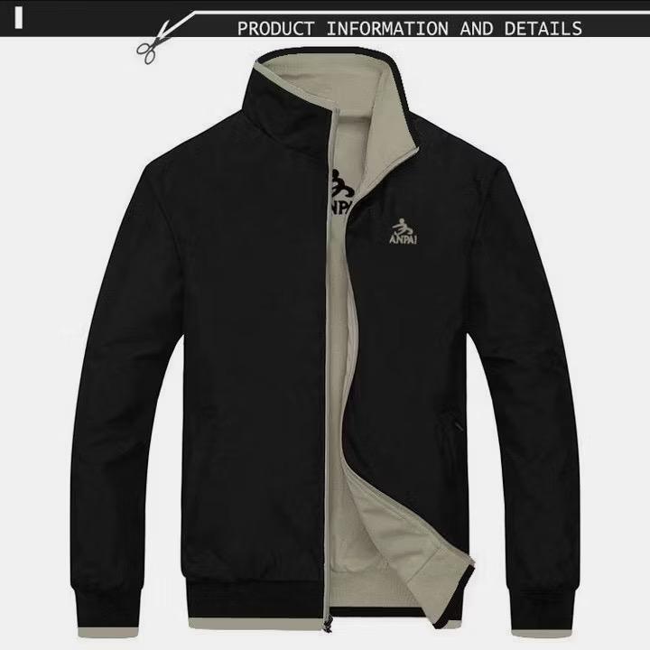 Áo Khoác Zip 2 mặt cổ cao cấp Nam phù hợp chống nắng Menswear Jacket 0