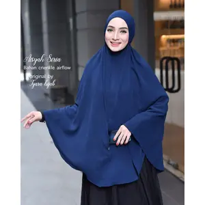 Jilbab Instan Bergo Aisyah Siria Crinkel Jumbo Haji Umroh By Tyara Hijab