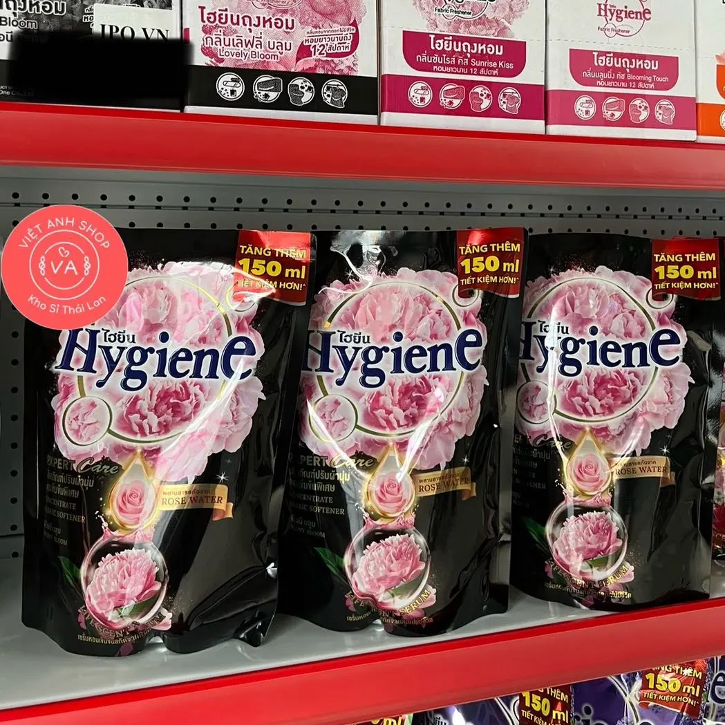 Combo 3 Túi Nước Xả Vải Hygiene Đen Siêu Thơm 1300ml/Túi Làm Sạch nước giặt