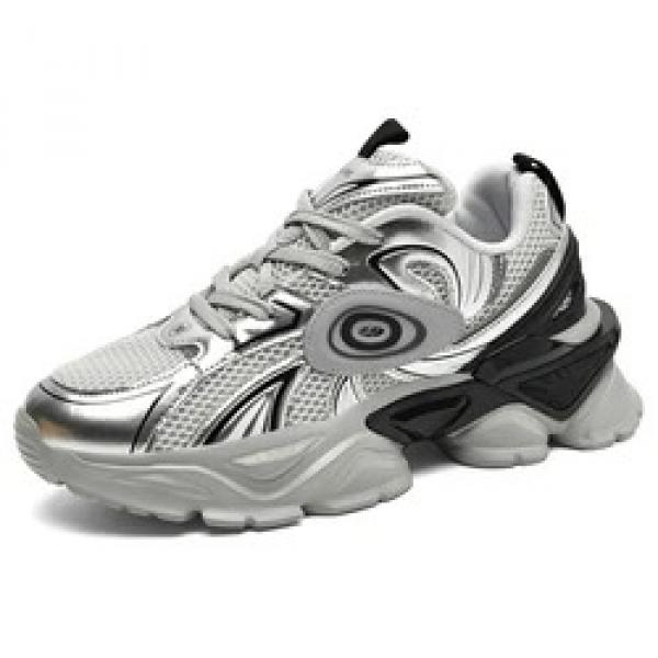 2024  Custom Man Sports Sneakers Turbine Design Height Increasing Elevator Blank Leather Casual Running Shoes for Men Trainers Training_voghion.com
