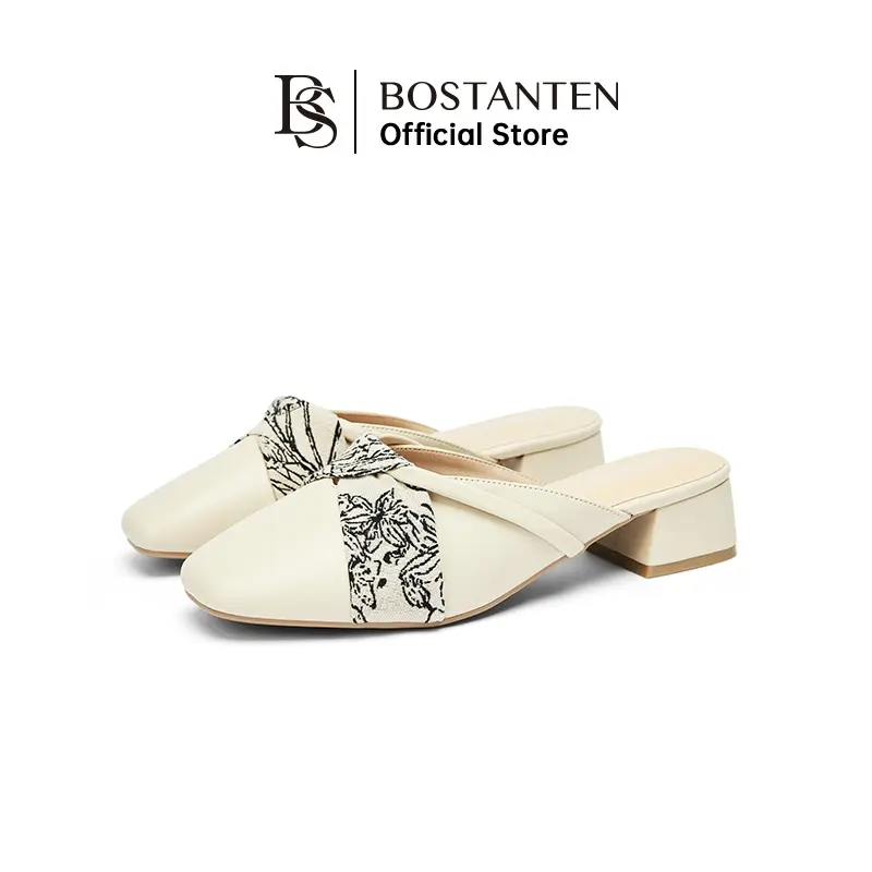 [New Arrival] Bostanten Darla Sendal Korean Style Sepatu Jalan Jalan Wanita Mary Jane Shoes Slip On Kekinian 3.5cm
