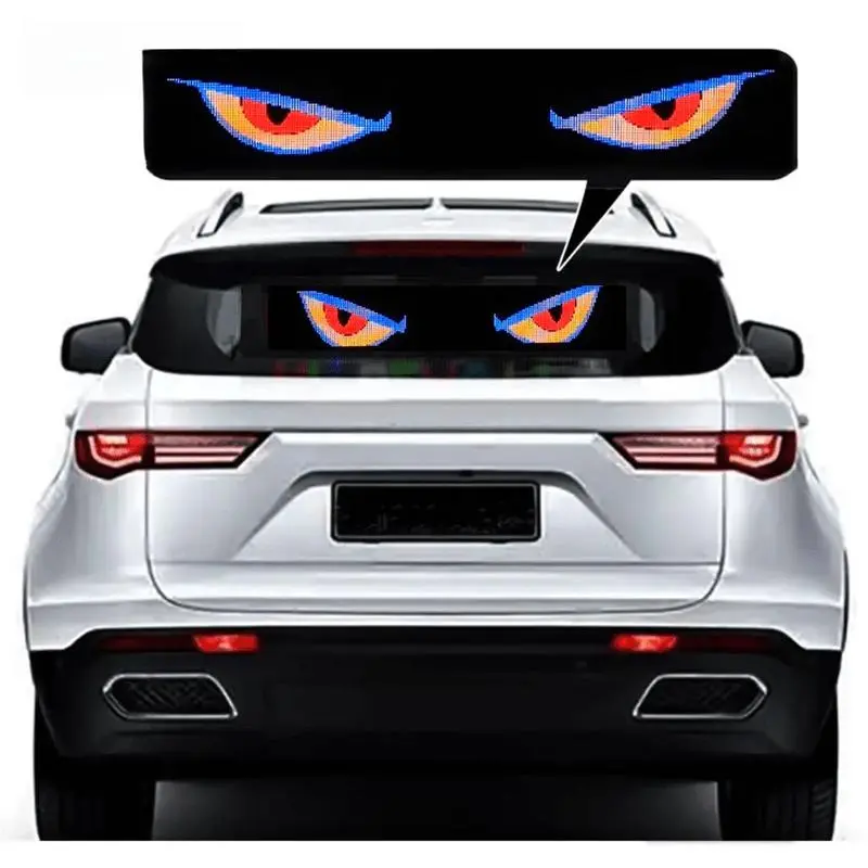 BECKY LED strobo mata mini  Strip Lampu  Mobil Fleksibel dengan Layar  Super Terang Panel Lampu Warna RGB Tahan Air Berkedip gerak truk lampu truk bergerak - Kendaraan, Otomotif Kabel Car strobo  mata headlamp custom STROBO MATA RUNNING TEXT TERBARU 3
