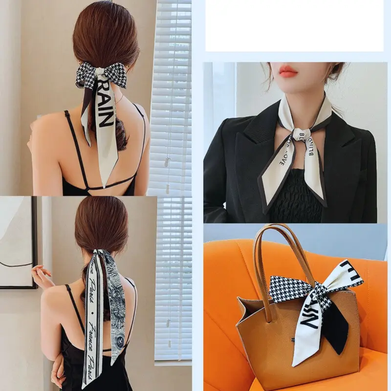 Khăn quấn túi Khăn quàng cổ Khăn buộc tóc đa năng băng đô khăn turban ruy băng buộc tóc IBSQUARE Khăn Choàng Women 5