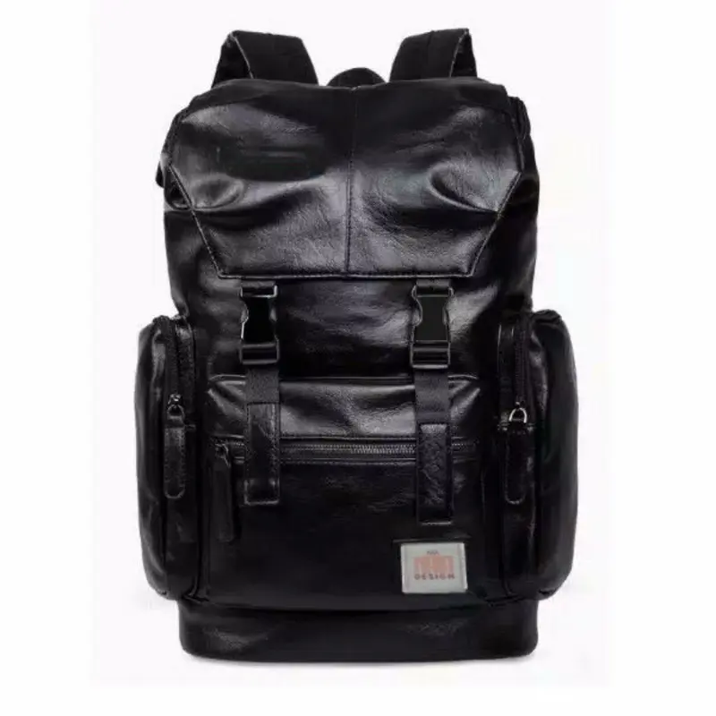 Tas Ransel Backpack Sekolah Laptop Tas Punggung Gendong Pria Wanita Distro Anti Air Waterproof Keren Greynoleum Fren Hitam Kulit 0
