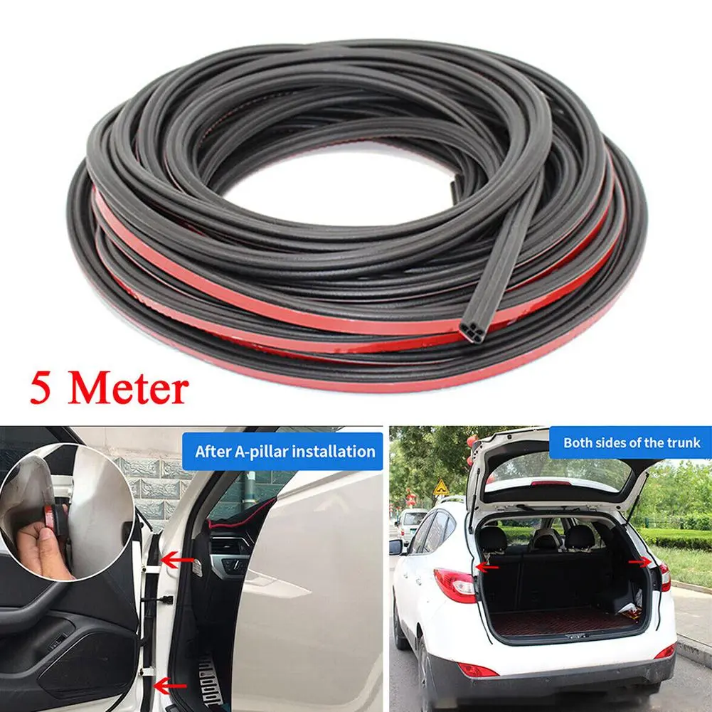 Dải Niêm Phong Ô Tô Hình Chữ L, 5 lỗ, Dải Ô Tô Hai Lớp, Dải Sửa Đổi Cao Su, 5M, 1 Cuộn, T6R2