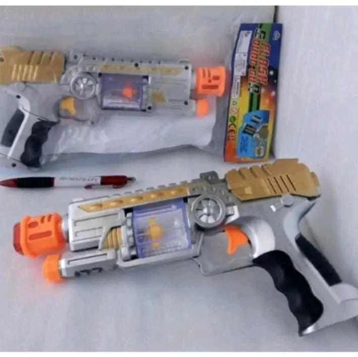 Mainan Anak Laki Laki Tembak Laser Bisa Nyala CF-927 Mainan Anak Tembak Laser Gun Dengan Lampu Dan Suara Terbuat Dari Plastik Panjang 26 Cm Toy 2