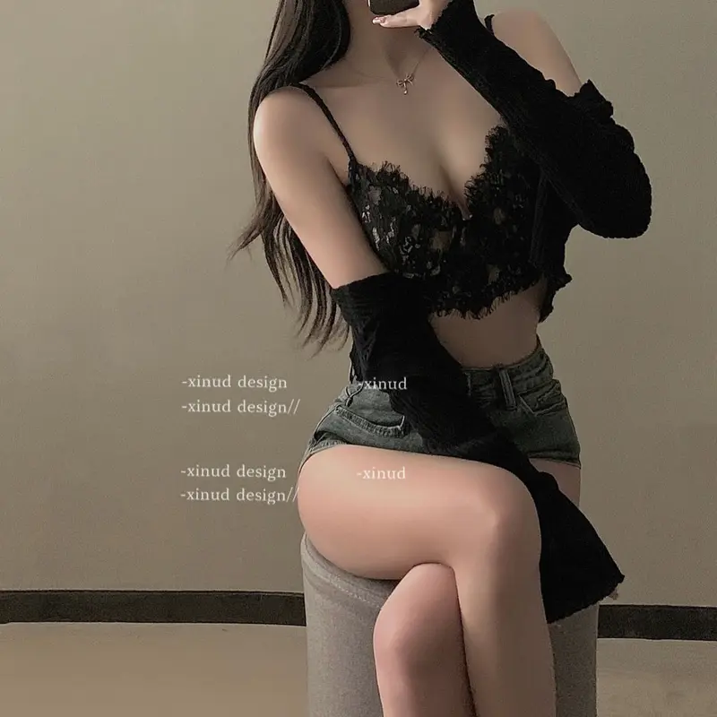 Bộ Áo Ngực Ren, Mỏng, Độc Đáo, Gợi Cảm Và Quyến Rũ, Cám Dỗ Dễ Thương Và Sexy, Chống Lõm, Đồ Lót Nhỏ Hàng Mới Về 7