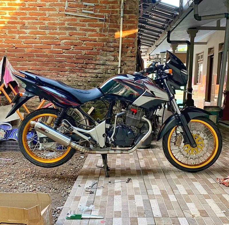 Product Introduction of Knalpot Racing Original AM2 BEST PERFORMANCE Cb Gl MP Tiger inlet 50 bulat kenong bass ulem Foto Karet 2