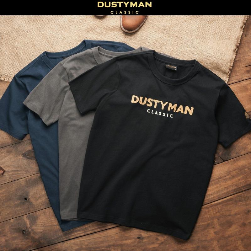 Áo Thun Nam In Hình The Dusty Cổ Điển DUSTYMAN - Vải 100% Cotton - Form Regular Fit Menswear
