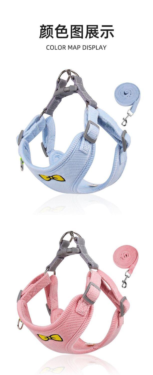 Product Introduction of Pet Dog Cat Pulling Rope Small Teddy Vest Retractable Collar Reflective Chest Strap Walking Dog Cat Rope 10