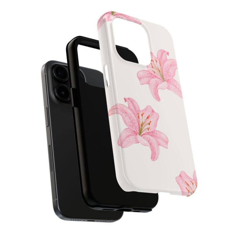 Product Introduction of Floral Pattern Phone Case, 2 in 1 Phone Protective Cover, Phone Accessories Compatible with iPhone 11 12 13 14 15 Pro Max, Flower 4