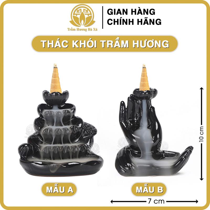  Thác khói đốt nhang nụ trầm hương tạo khói chảy ngược đẹp mắt của nhà Trầm Hương Hà Xá Dầu Thơm Phòng 