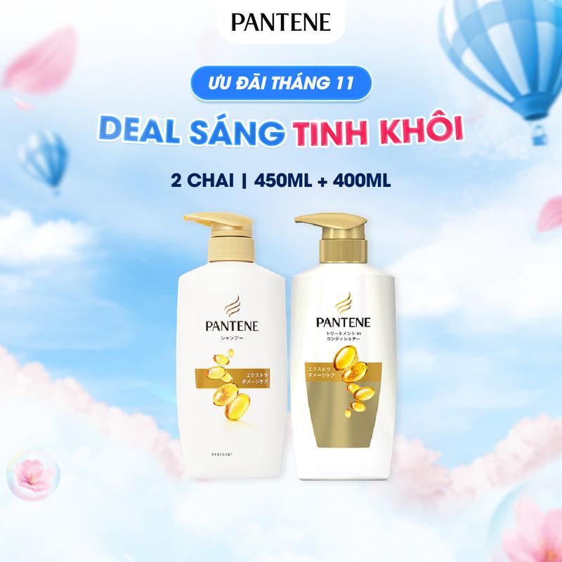 [VÕ HÀ LINH x PANTENE] COMBO Dầu Gội PANTENE Chai 450ML Và Dầu Xả PANTENE Pro-V Dưỡng Mềm Mượt/ Hỗ Trợ Phục Hồi Hư Tổn 400ML [Bao Bì Tiếng Nhật] (11.11)